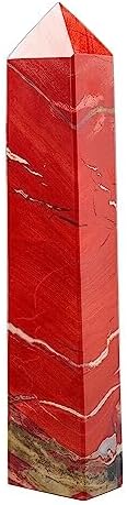 KatLin Natural Stone Crystal Tower Red Jasper Reiki Healing Wand