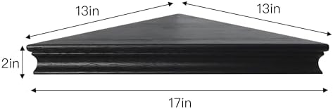 Corner Floating Shelf Set of 4 Black Rustic Design