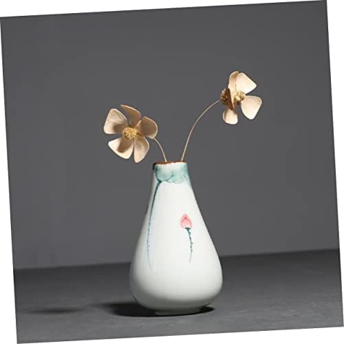 MERRYHAPY Hand Painted Lotus Vase Ceramic Decor