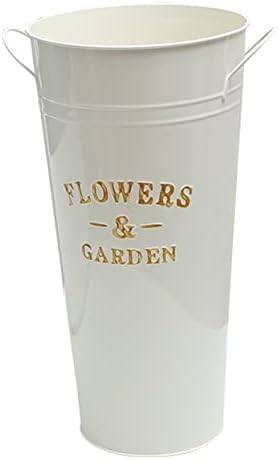 Retro Iron Flower Bucket Vase for Home Decor