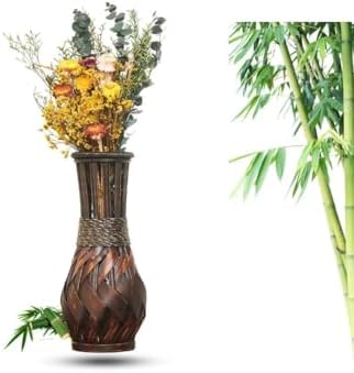 Eco-Friendly Bamboo Floor Vase - 142 Inch Handmade Decorative Vase