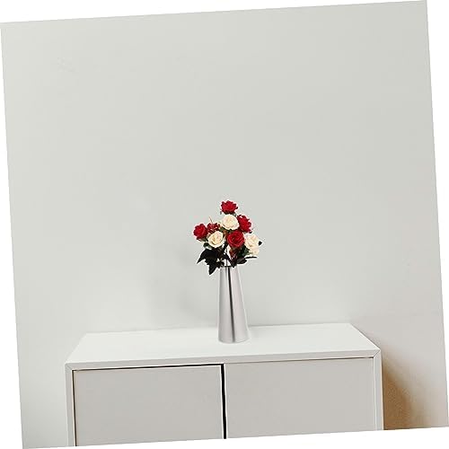 Happyyami Decorative Flower Vase Stainless Steel Tabletop Planter