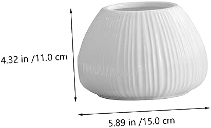 BESPORTBLE Modern White Ceramic Vase Decorative Flower Centerpiece for Tables and Home