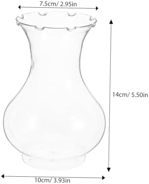 4pcs Clear Plastic Hydroponic Plant Vase for Home Decor