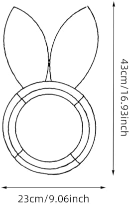 Easter Bunny Wreath Frame 3PCS Metal Wire Decor 1