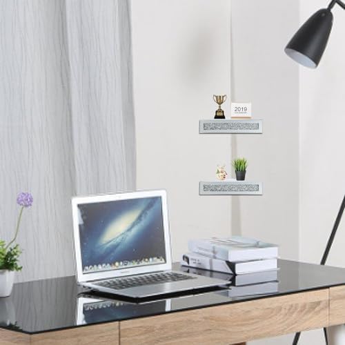 Sumnacon Corner Mounted Floating Shelves 2 Pcs