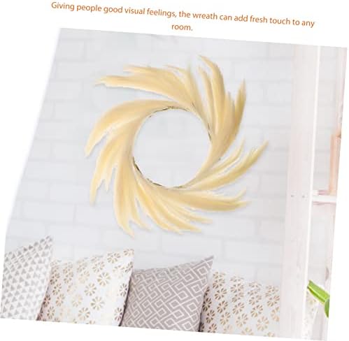 Elegant Artificial Bulrush Wreath for Home Decor