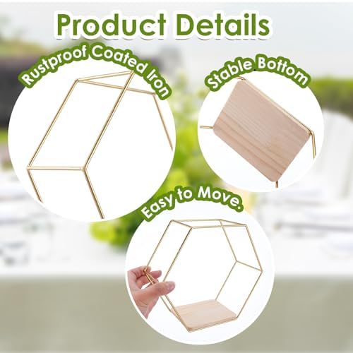 Wall Mounted Hexagon Floating Shelves Set of 3