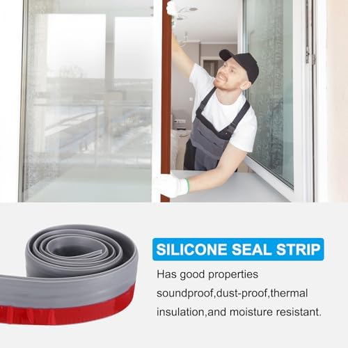 PATIKIL Door Draft Stopper 2 Pack 33FT Silicone Seal Strips