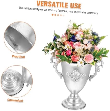 Rustic Iron Flower Vase Vintage Decorative Pot for Home