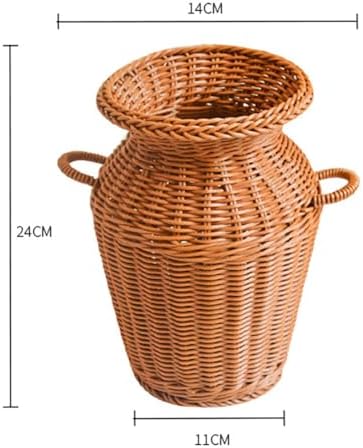 Generic Wicker Vase Rattan Woven Decorative Basket