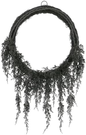 20 Inch Black Cypress Wreath Halloween Decor