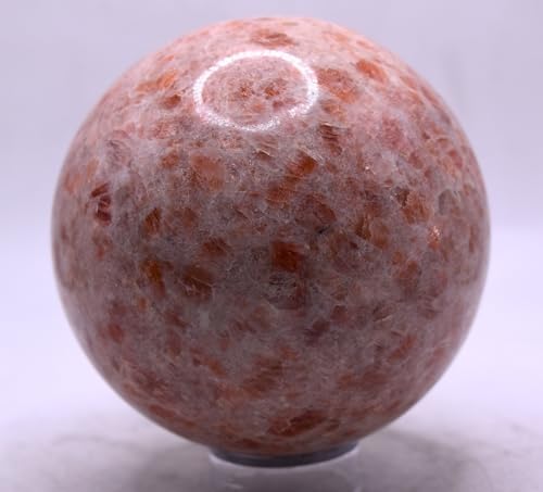 35 Inch Sunstone Sphere Natural Decor Stone with Stand