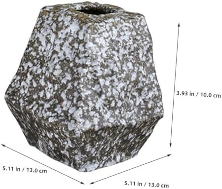 PRETYZOOM Modern Ceramic Flower Vase with Unique Rock Pattern