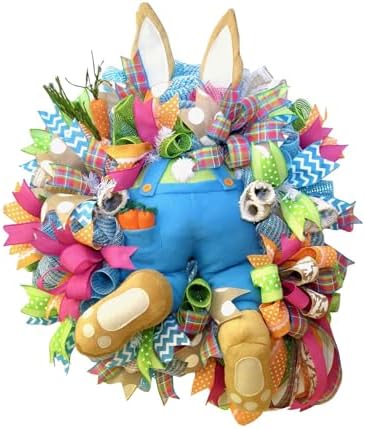 Easter Bunny Wreath Kit for Front Door Decorations