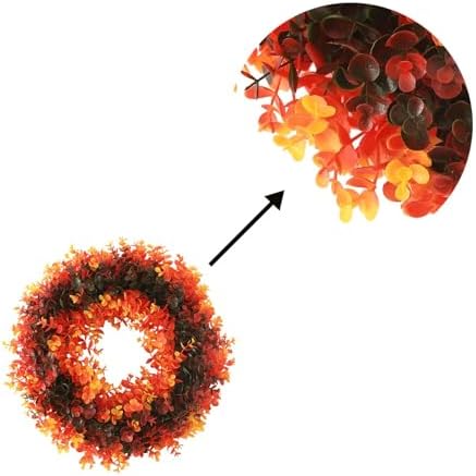 Welcome Wreath for Front Door Colorful Plastic 16x16 Inches