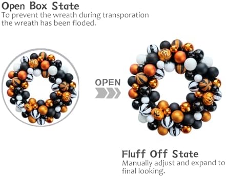 Bibelot 18 Inch Halloween Wreath for Front Door Decor