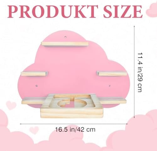 SINTENILL Cloud-Shaped Magnetic Shelf for Tonies Pink