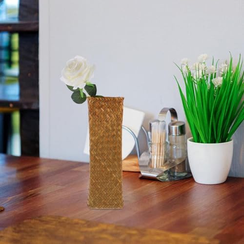 Alipis Natural Seaweed Wicker Vase Tall Plant Holder