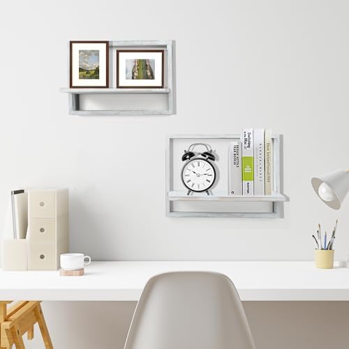 PHOENANCEE Square Floating Shelves Set of 4 Modern Wall Decor