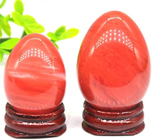 YEAHSO Pink Rhodonite Crystal Stone Egg Shape Decor