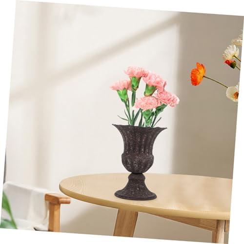 POPETPOP Vintage Wrought Iron Flower Pot for Dried Flowers