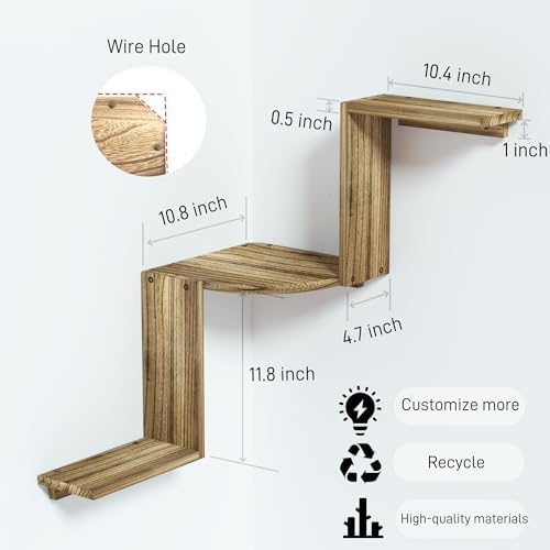 Corner Floating Shelves Set of 1 for Wall Decor and Storage