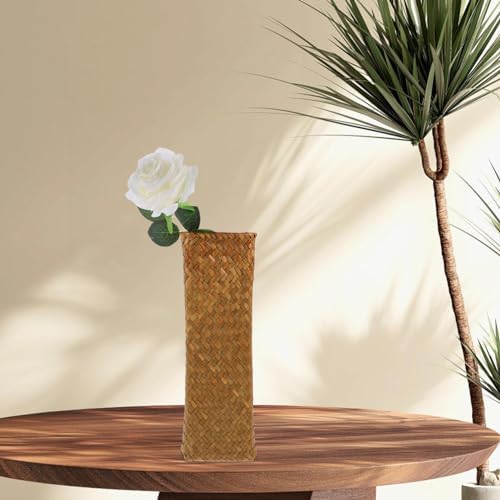 Alipis Natural Seaweed Wicker Vase Tall Plant Holder