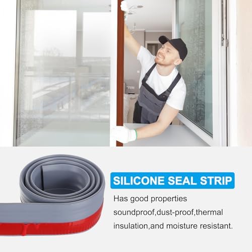 PATIKIL Door Draft Stopper 2 Pack 33FT Gray