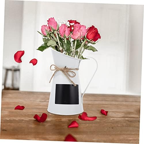 Nordic Blackboard Flower Bucket Rustic Metal Vase