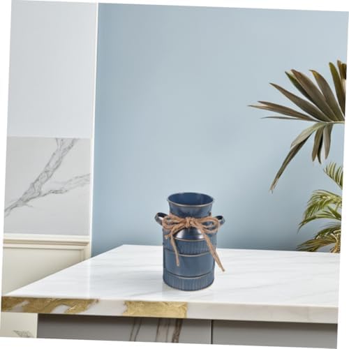 2pcs Vintage Iron Flower Vase Decorative Bucket for Home