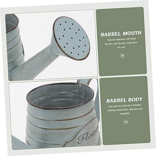 2pcs Vintage Rustic Iron Flower Vases for Dried Decorative Arrangements