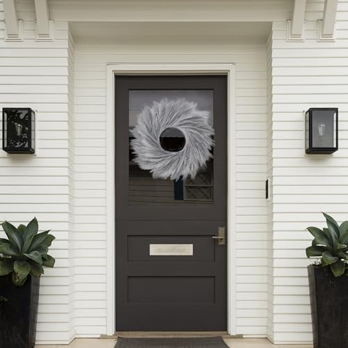 Sggvecsy 26 Inch Faux Pampas Grass Wreath for All Seasons