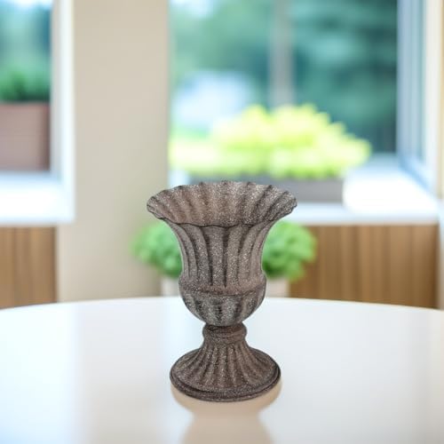 Vintage Metal Flower Vase for Dried Flowers and Plants