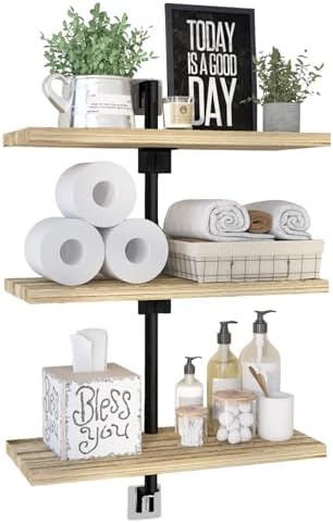 WXCGX Adjustable Height Floating Shelves for Bathroom Wall