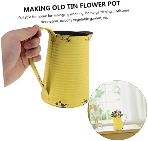 UPKOCH Vintage Iron Flower Vase for Home Decor