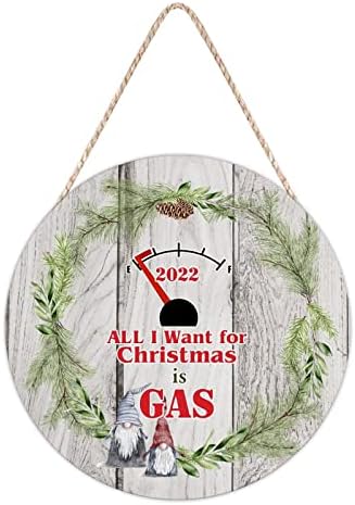 Funny Farmhouse Door Hanger Christmas Wreath Sign 10x10