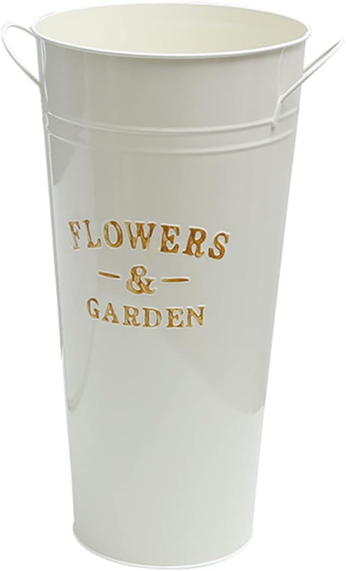 Vintage Flower Bucket Iron Pot for Succulents and Indoor Plants