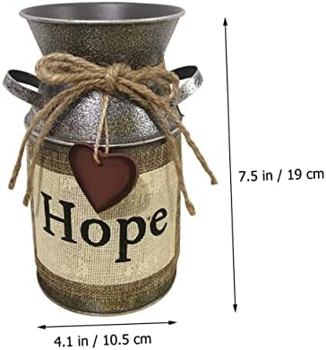 Rustic Iron Flower Vase for Farmhouse Decor