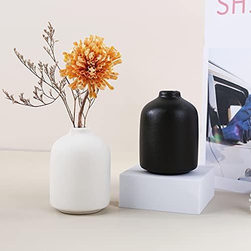 White Ceramic Vase for Home Decor and Flower Arrangements