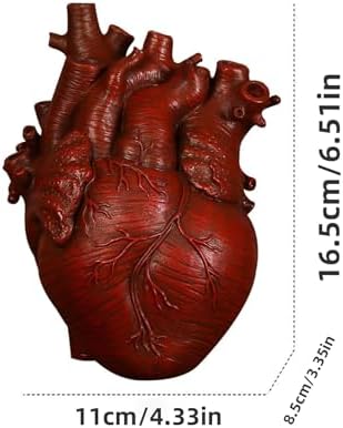 Heart Vase Gothic Anatomical Resin Desktop Decor