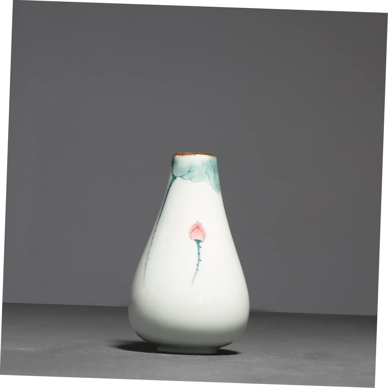 MERRYHAPY Hand Painted Lotus Vase Ceramic Decor