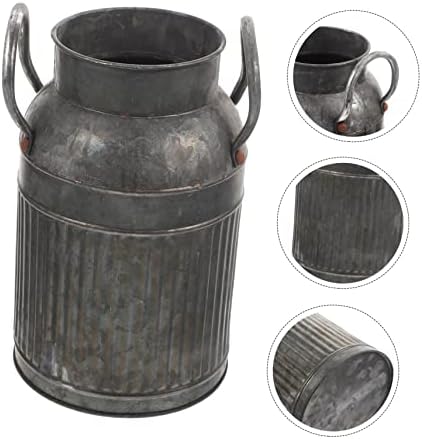 Vintage Flower Bucket Planter Pot Rustic Decorative Vase for Balcony