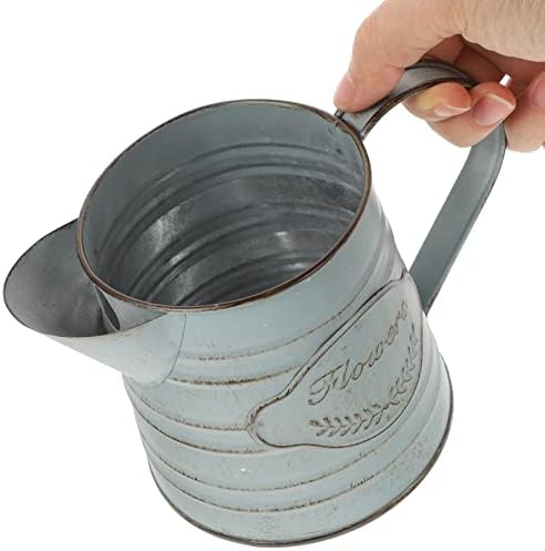 Vintage Iron Flower Jug Rustic Decorative Pot for Home and Office