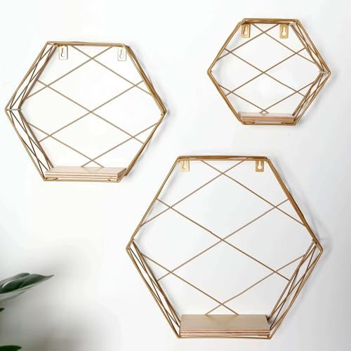 Efavormart 3 Pack Hexagonal Floating Shelves - 9 12 4 Inches