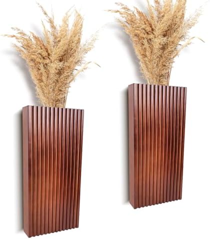 2PCS Wood Wall Planter for Dried Flowers and Plants