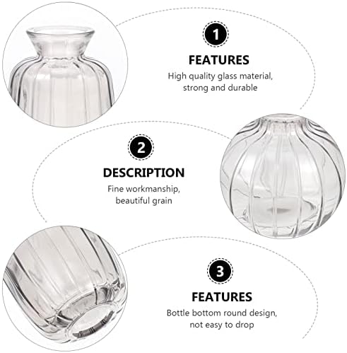Amosfun 3pcs Creative Flower Vase for Home Decor