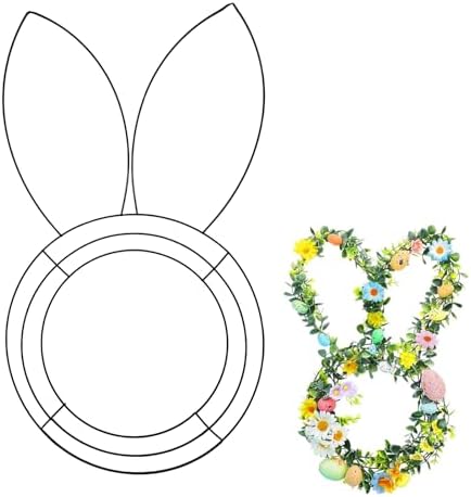 Goodliest 6 Pcs Easter Bunny Wreath Frame for DIY