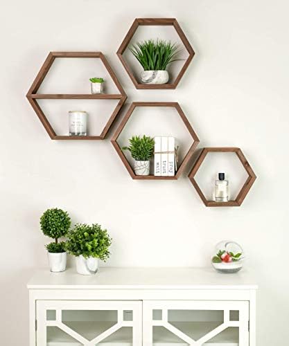 Extra Large Hexagon Floating Shelves Set of 4
