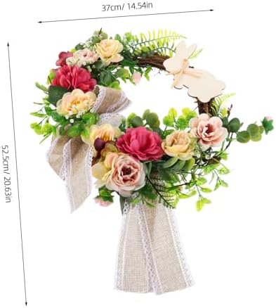Bunny Wreath Front Door Floral Easter Decor